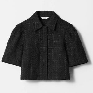 & Other Stories tweed cropped jacket